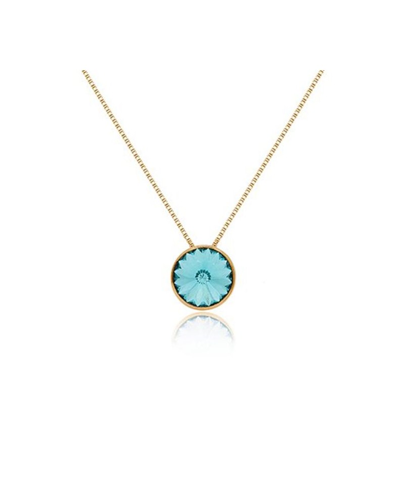 Colgante Victoria cruz basic Light Turquesa | Joyería Gimeno | Tu joyería de confianza en Valencia