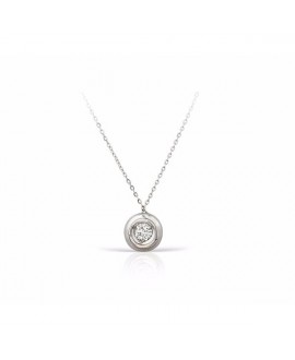 Collar oro blanco brillante...
