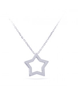 Colgante oro blanco estrella
