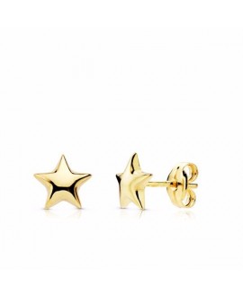 Pendiente oro estrella