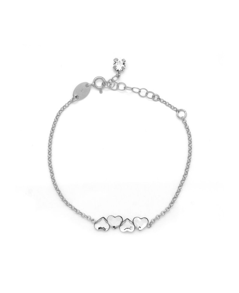 Pulsera Victoria cruz 4 corazones | Joyería Gimeno | Tu joyería de confianza en Valencia