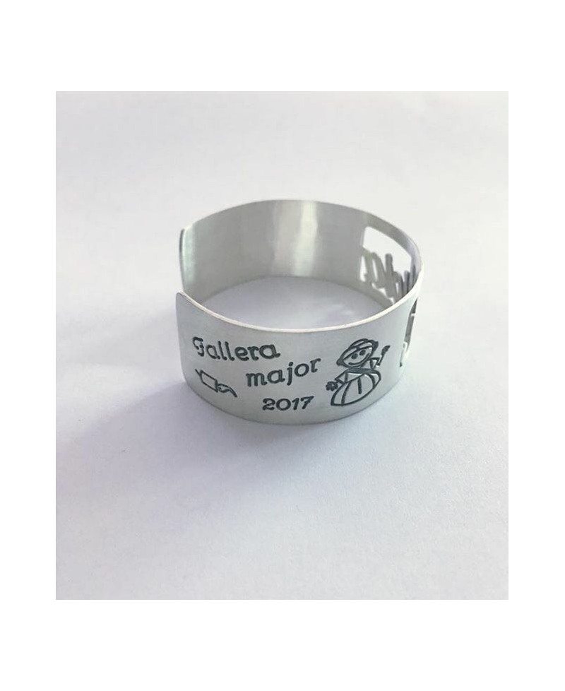 Pulsera plata personalizada fallas | Joyería Gimeno | Tu joyería de confianza en Valencia