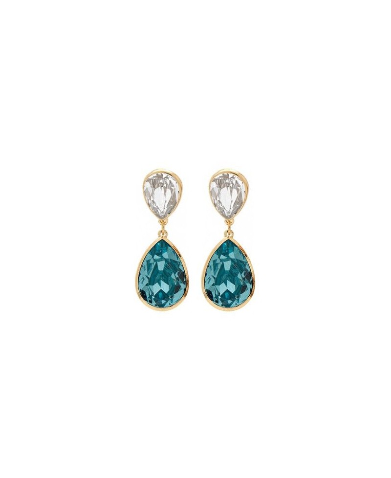 Pendiente Victoria cruz essential cristal-turquesa | Joyería Gimeno | Tu joyería de confianza en Valencia