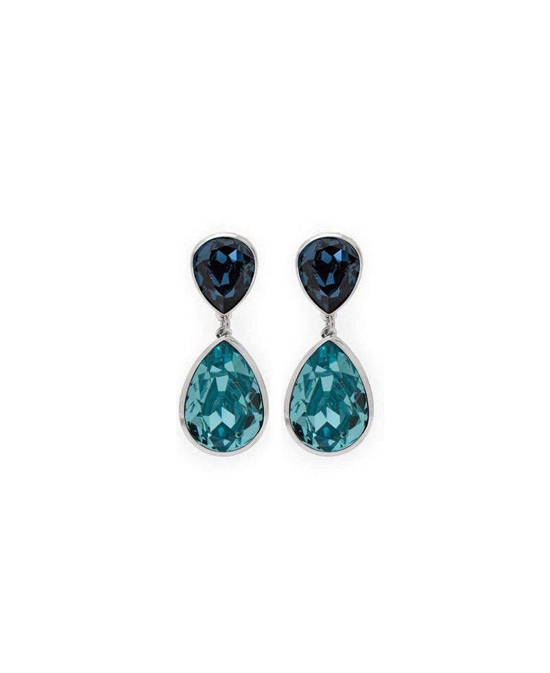 Pendiente Victoria cruz essential  Denim Blue y Light Turquesa | Joyería Gimeno | Tu joyería de confianza en Valencia