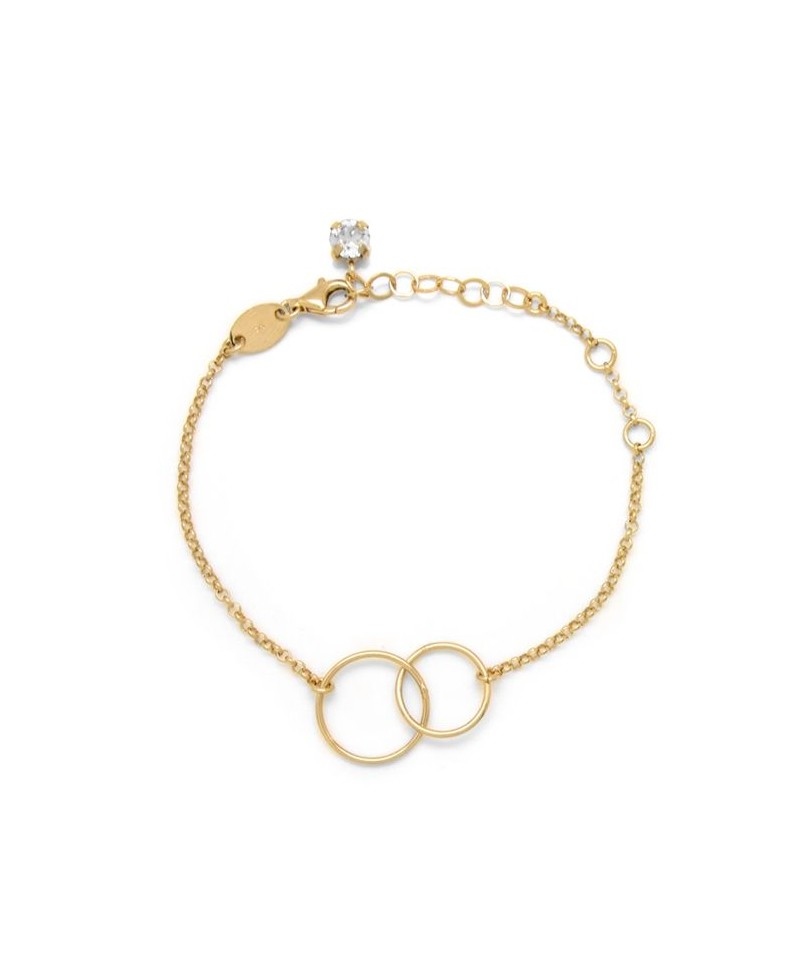 Pulsera Victoria cruz minimal circulo oro | Joyería Gimeno | Tu joyería de confianza en Valencia
