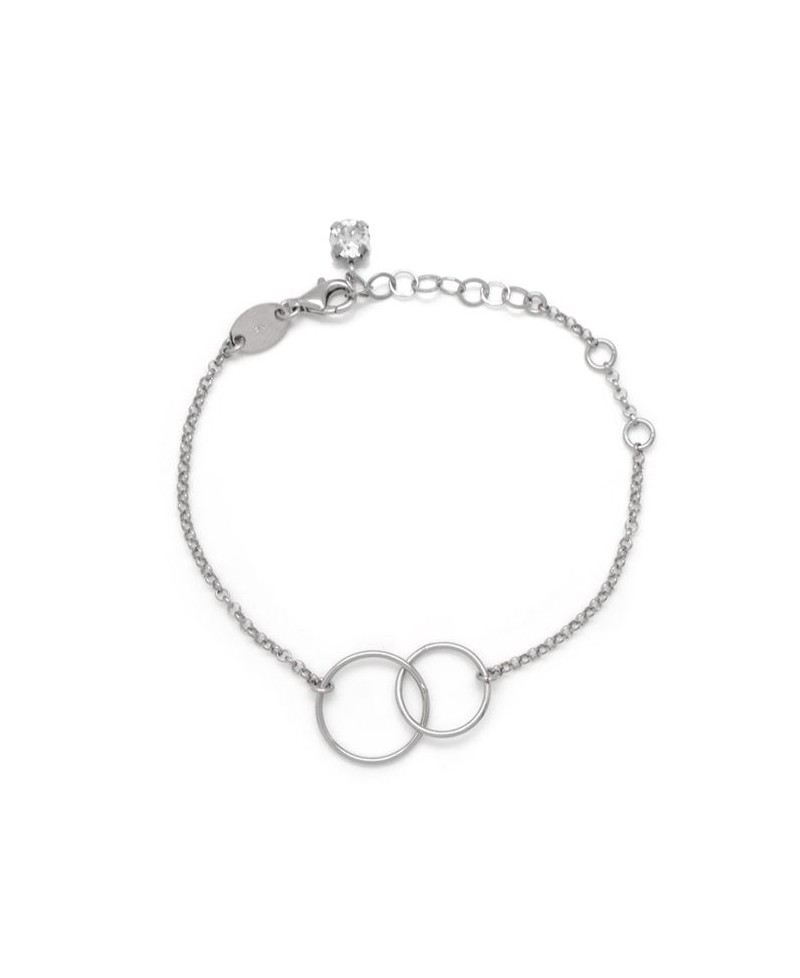 Pulsera Victoria cruz circulo plata | Joyería Gimeno | Tu joyería de confianza en Valencia