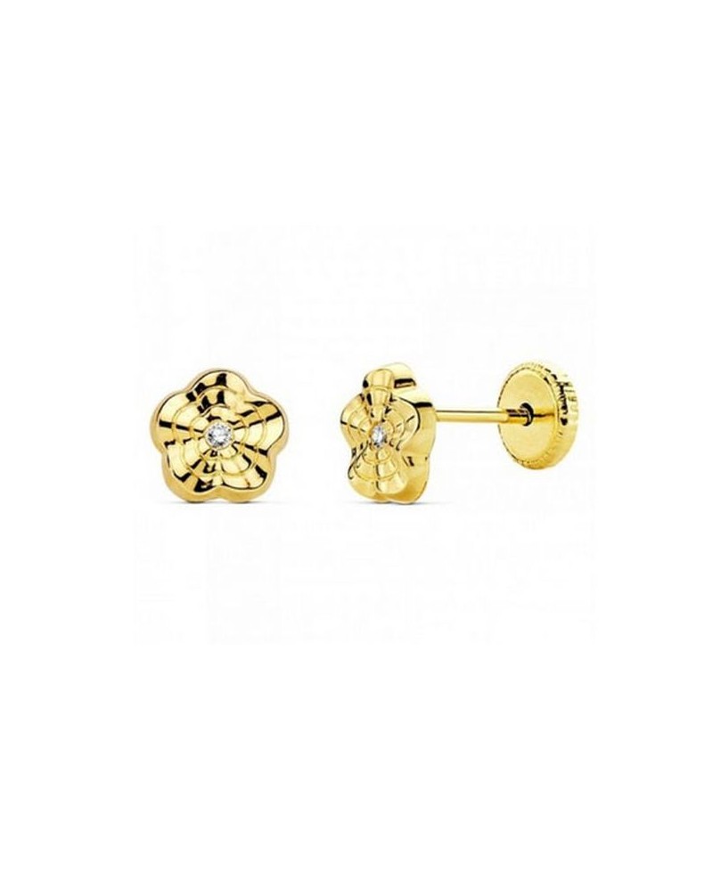Pendiente bebe amapola circonita 6 mm | Joyería Gimeno | Tu joyería de confianza en Valencia