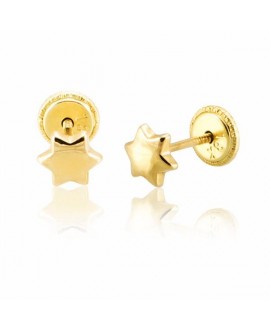 Pendientes bebe estrella oro