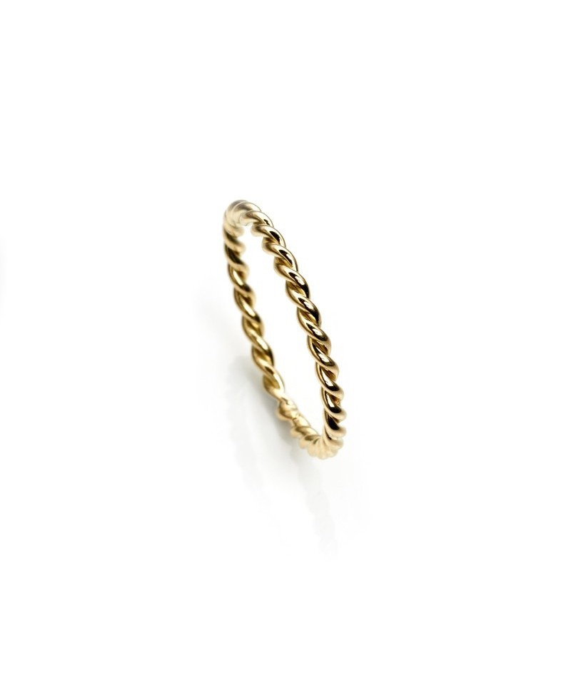 Anillo minimal hilo trenzado | Joyería Gimeno | Tu joyería de confianza en Valencia
