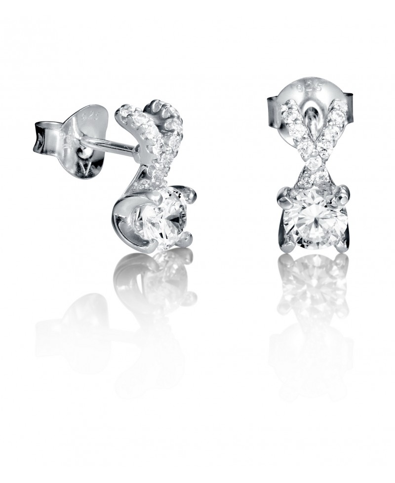 Pendiente Viceroy de plata circonita y tiras | Joyería Gimeno | Tu joyería de confianza en Valencia