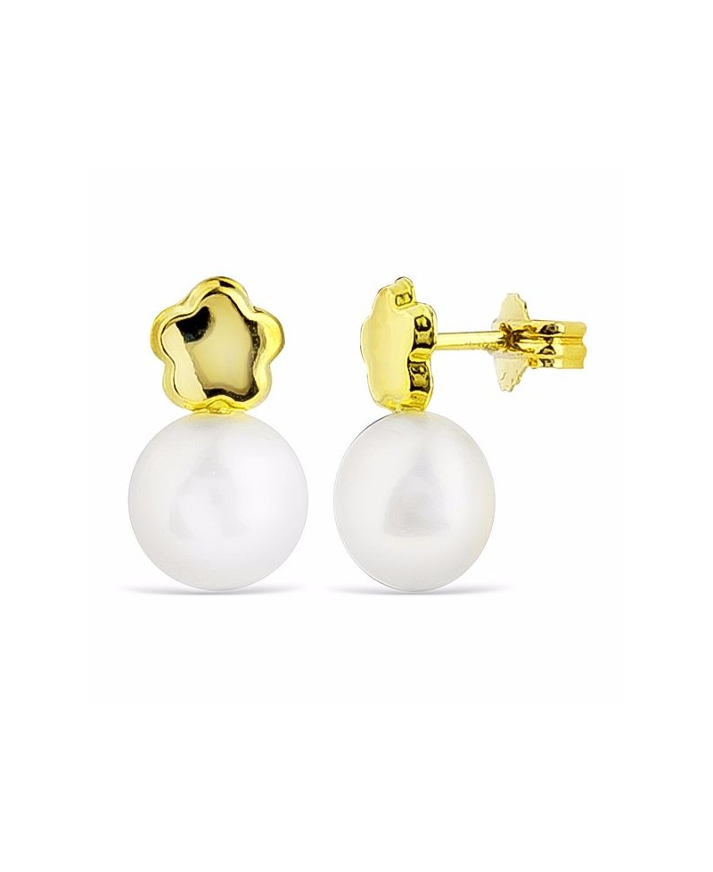 Pendiente bebe margarita perla | Joyería Gimeno | Tu joyería de confianza en Valencia