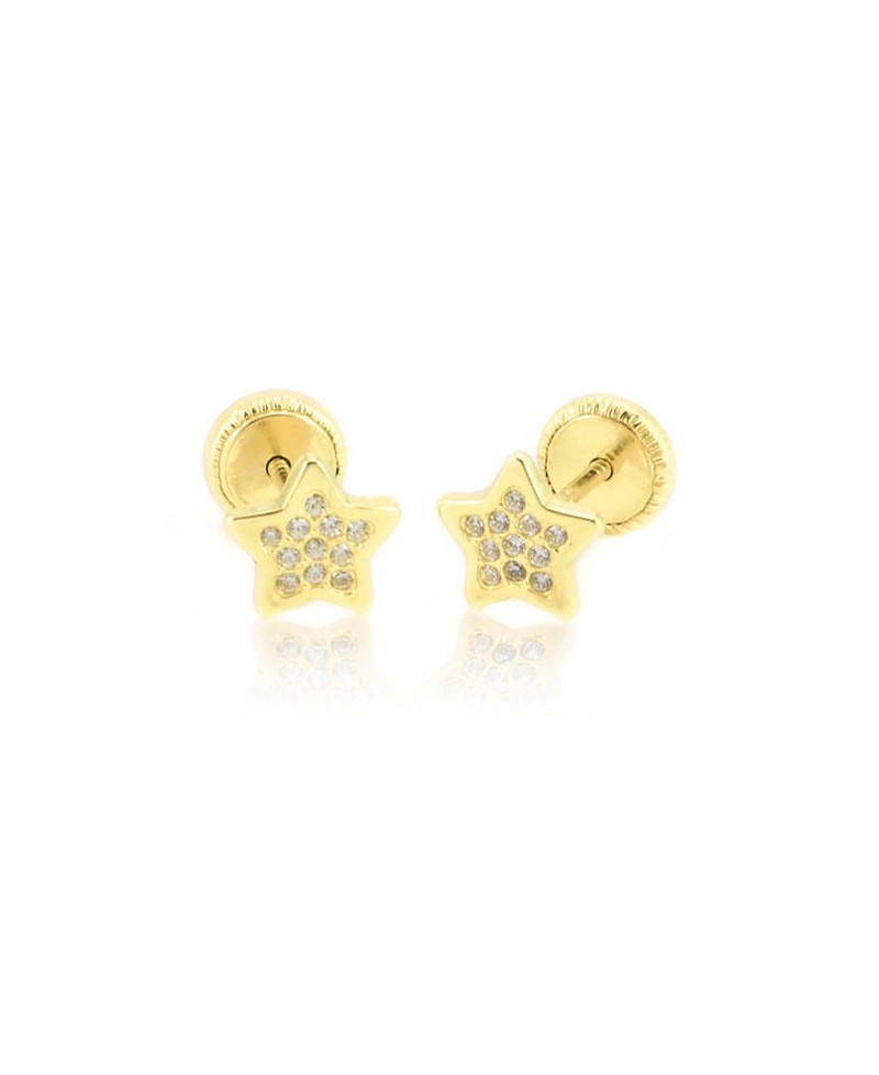 Pendiente bebe estrella piedras | Joyería Gimeno | Tu joyería de confianza en Valencia