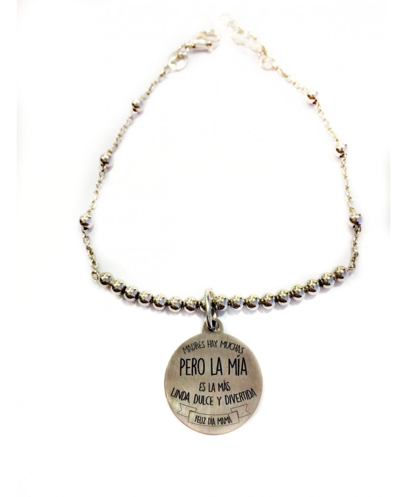 Pulsera MAMA plata , la mía | Joyería Gimeno | Tu joyería de confianza en Valencia