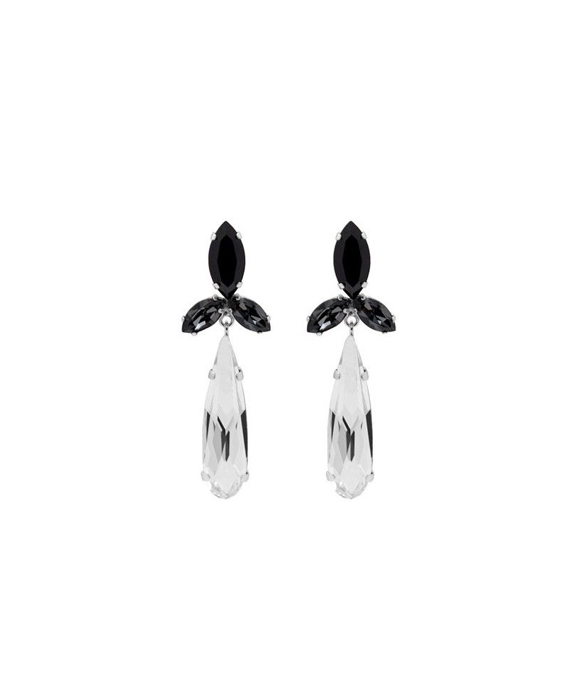 Pendiente Victoria cruz, negro blanco CELINE | Joyería Gimeno | Tu joyería de confianza en Valencia