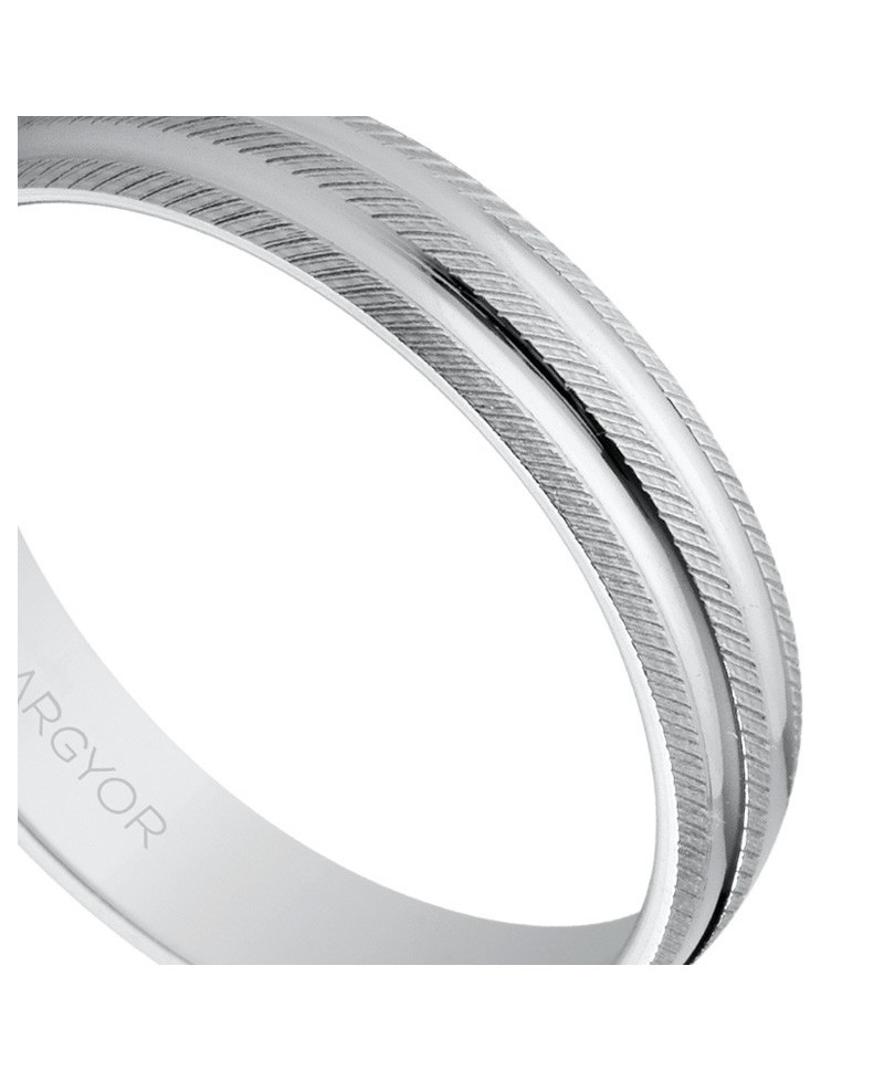Alianza plata 4mm faceteada | Joyería Gimeno | Tu joyería de confianza en Valencia