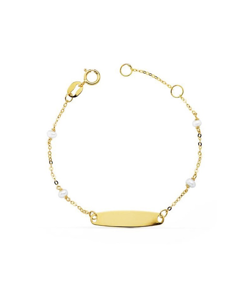 Pulsera bebe con perla 14 cm | Joyería Gimeno | Tu joyería de confianza en Valencia