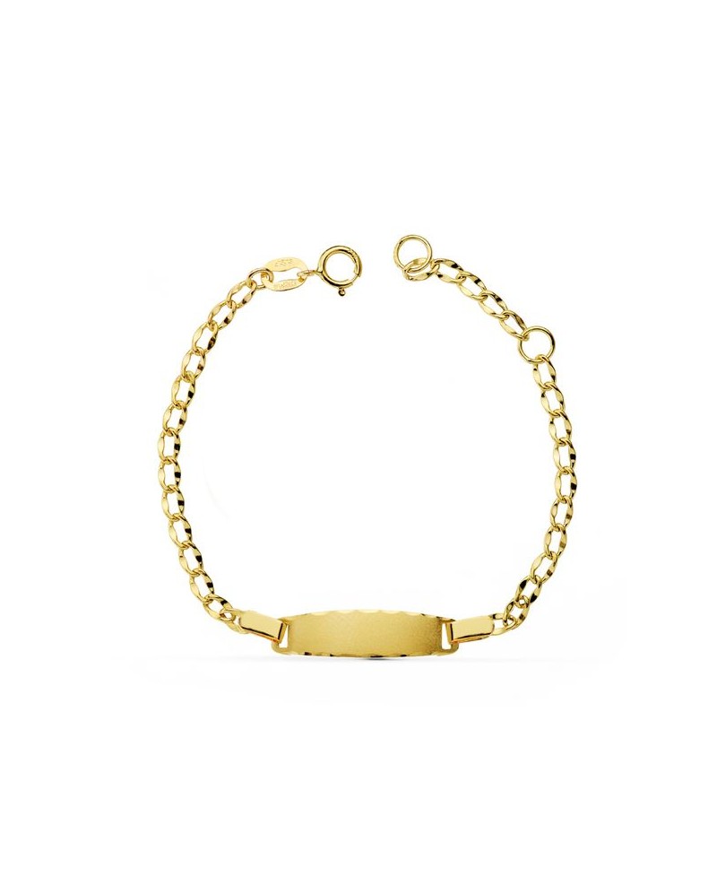 Pulsera de bebe oro eslabón plano | Joyería Gimeno | Tu joyería de confianza en Valencia