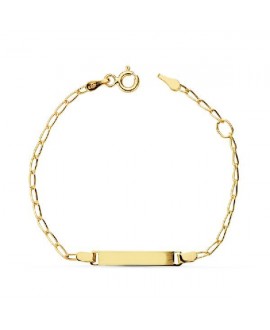 Pulsera de bebe con placa y...