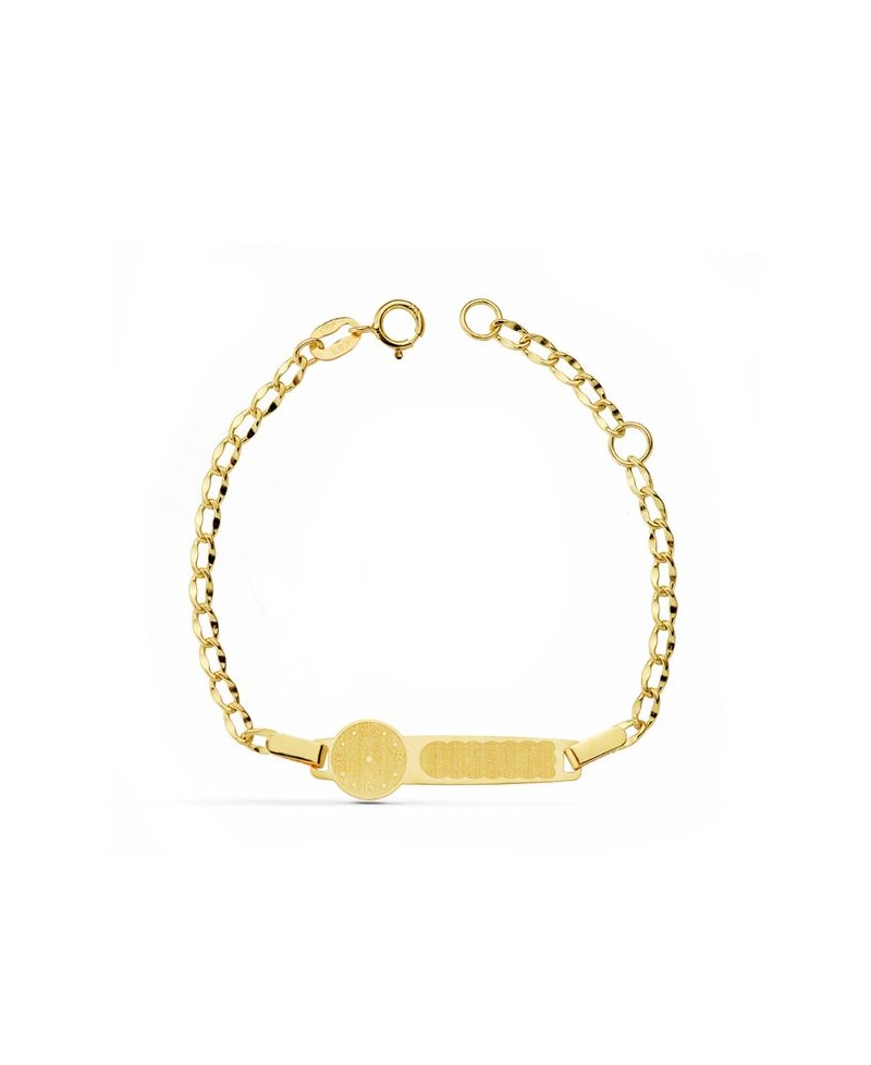 Pulsera de bebé con reloj placa | Joyería Gimeno | Tu joyería de confianza en Valencia