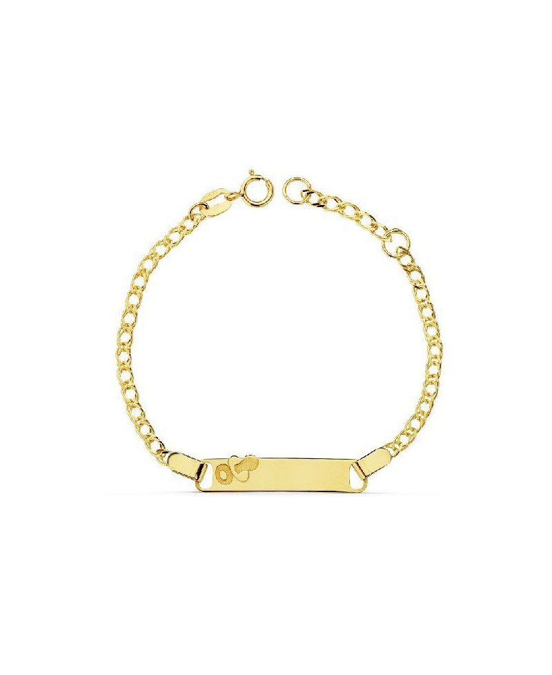 Pulsera de bebé chupete placa | Joyería Gimeno | Tu joyería de confianza en Valencia