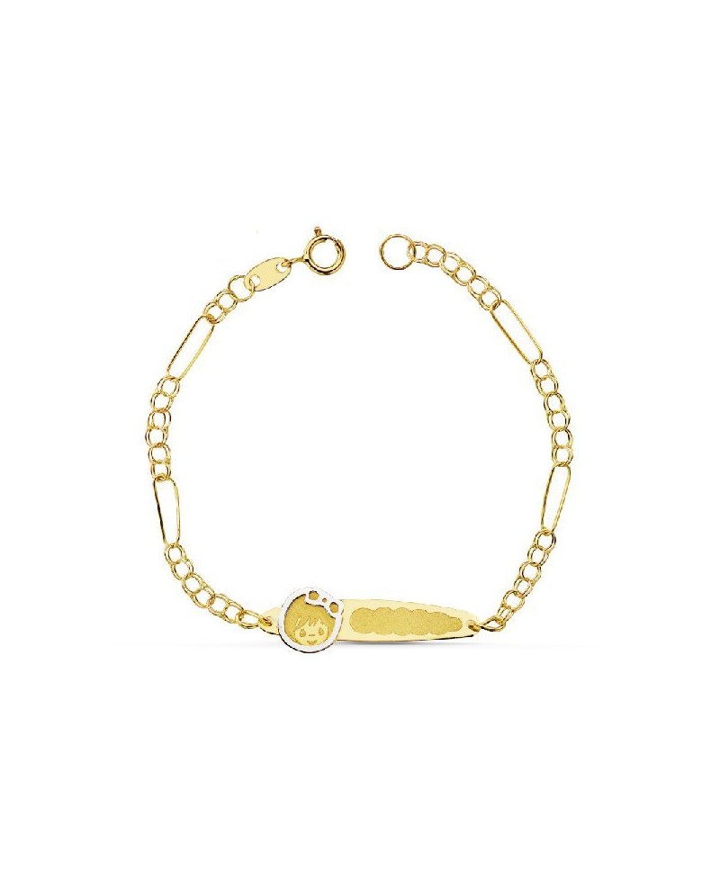 Pulsera de bebe con cara de niña | Joyería Gimeno | Tu joyería de confianza en Valencia