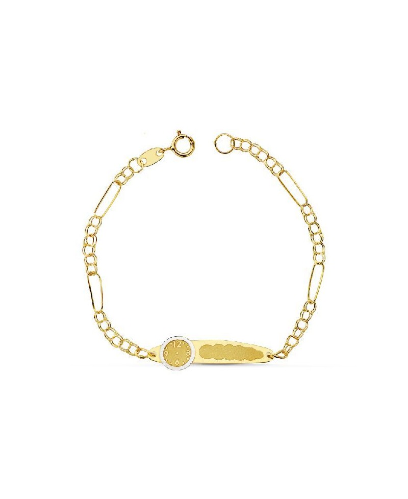 Pulsera de bebé con reloj bisel blanco | Joyería Gimeno | Tu joyería de confianza en Valencia