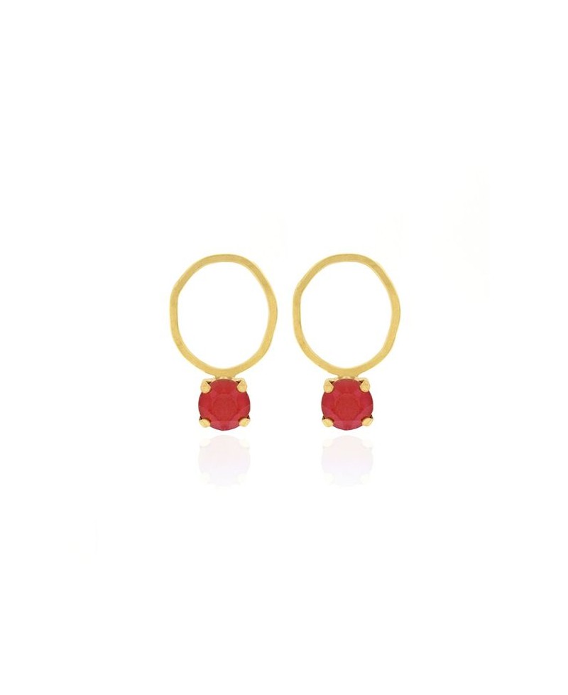 Pendientes Victoria cruz , royal red | Joyería Gimeno | Tu joyería de confianza en Valencia
