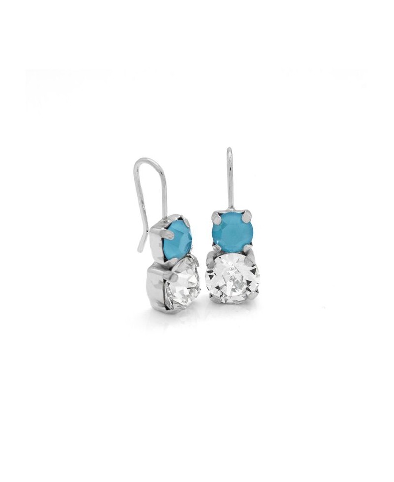 Pendiente Victoria Cruz gancho azure blue | Joyería Gimeno | Tu joyería de confianza en Valencia