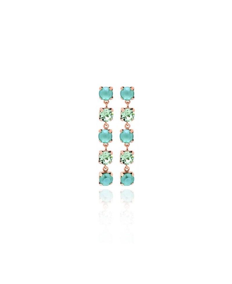 Pendiente largo 5 swarovski, CELINE | Joyería Gimeno | Tu joyería de confianza en Valencia
