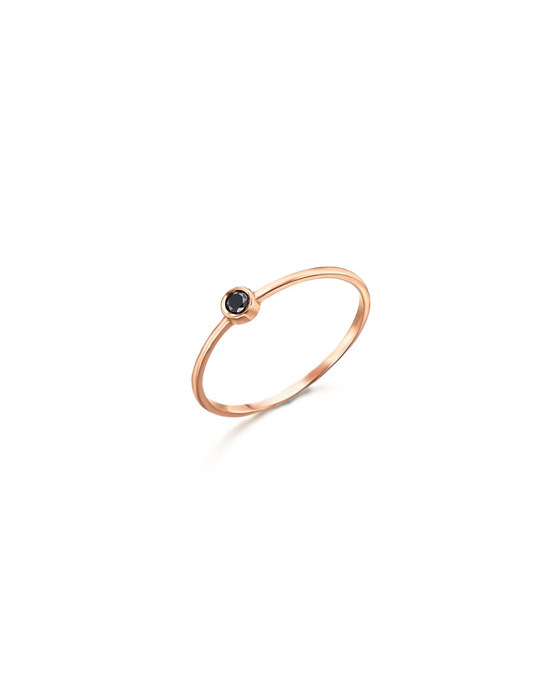 Anillo diamante negro , chaton | Joyería Gimeno | Tu joyería de confianza en Valencia