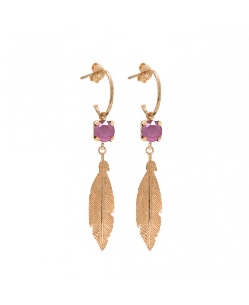 Pendiente de Victoria Cruz FEATHER PLUMA | Joyería Gimeno | Tu joyería de confianza en Valencia