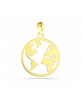 Colgante oro mapamundi, mundo