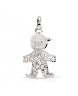 Colgante plata niño , gorra