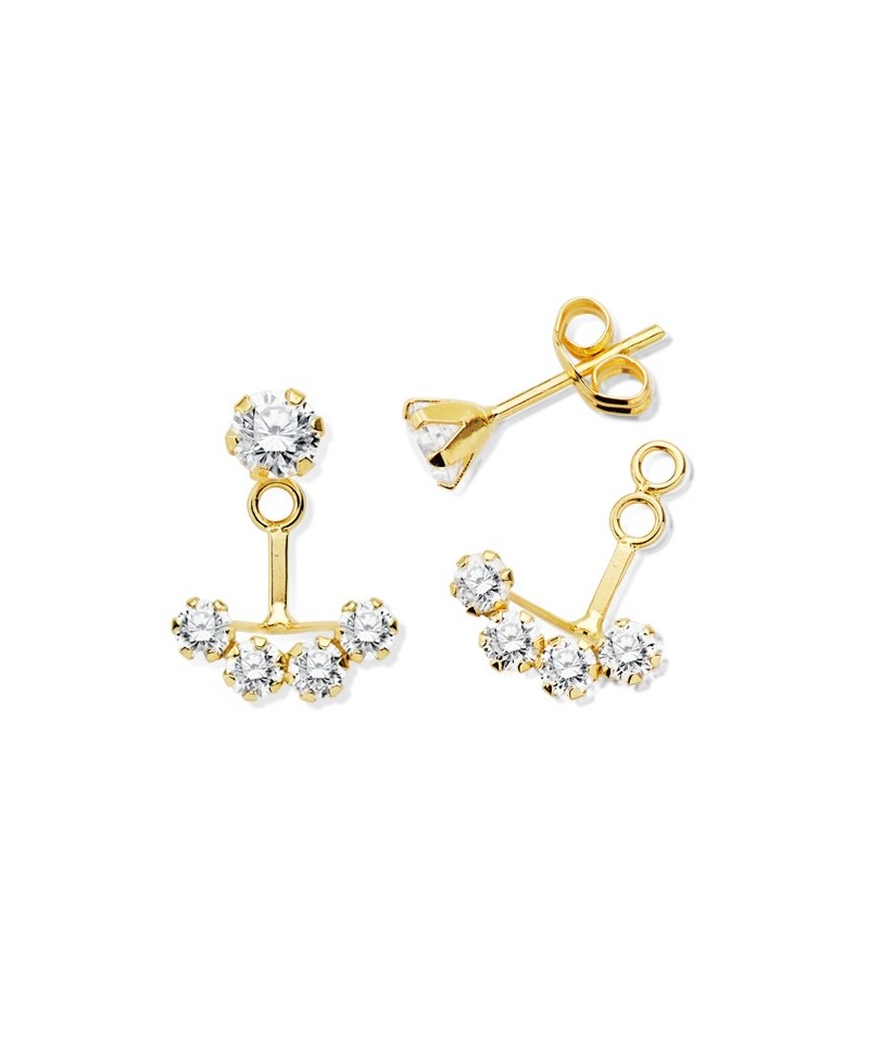 Pendiente oro con colgante, desmontable | Joyería Gimeno | Tu joyería de confianza en Valencia