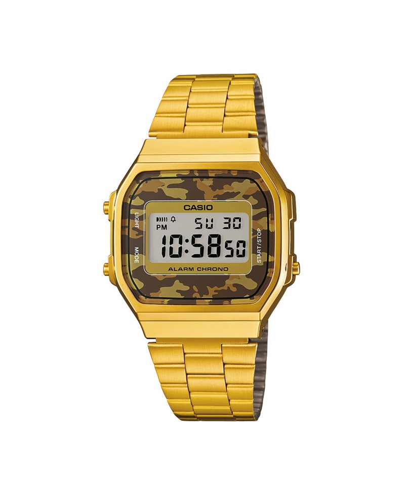 CASIO classic, dorado camuflaje marrón | Joyería Gimeno | Tu joyería de confianza en Valencia