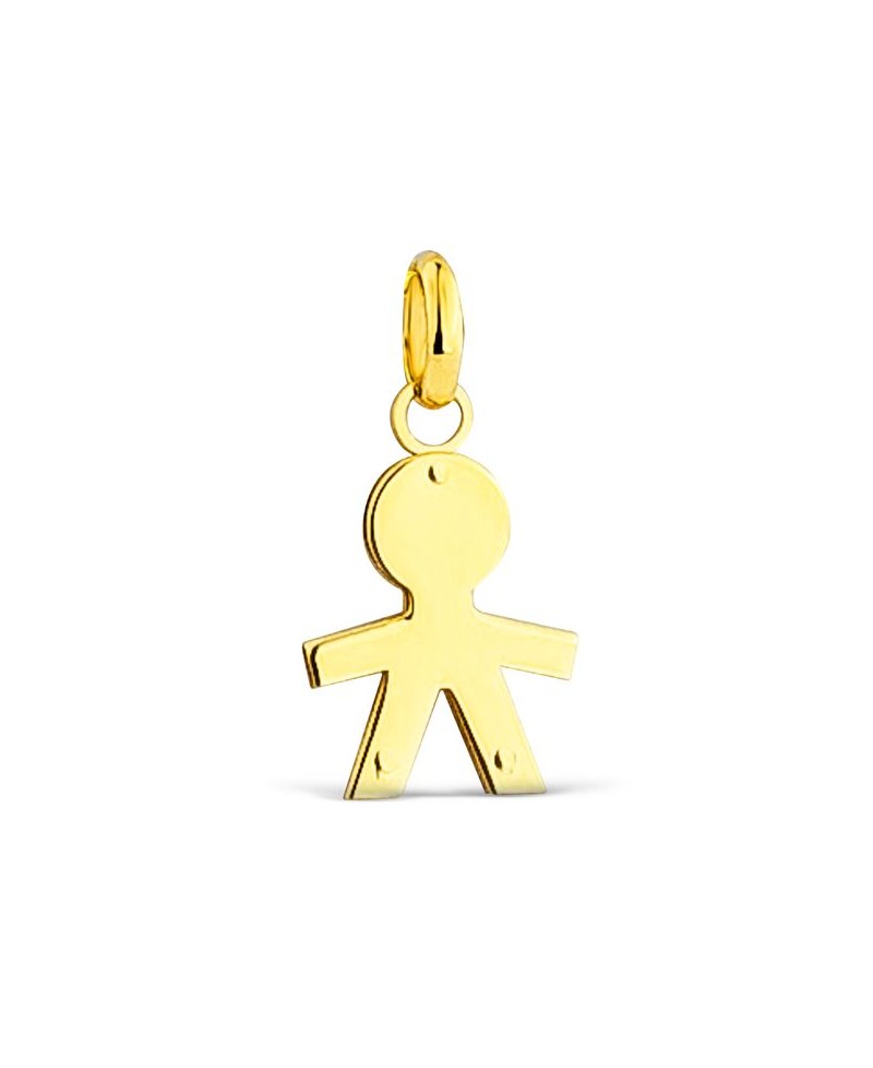 Colgante silueta niño, oro 15x10 mm | Joyería Gimeno | Tu joyería de confianza en Valencia