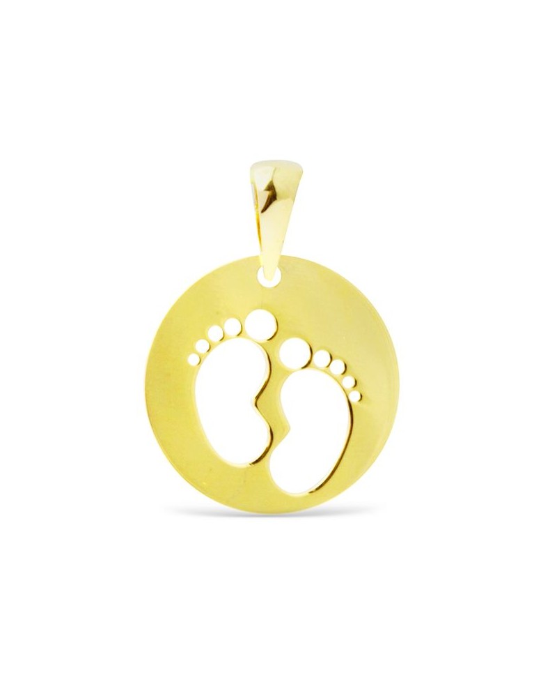 Medalla / colgante de oro pies bebe | Joyería Gimeno | Tu joyería de confianza en Valencia