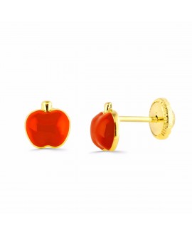 Pendiente de bebé manzana roja