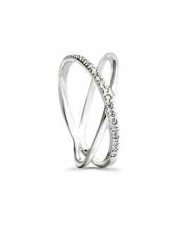 Anillo de brillantes 4 brazos