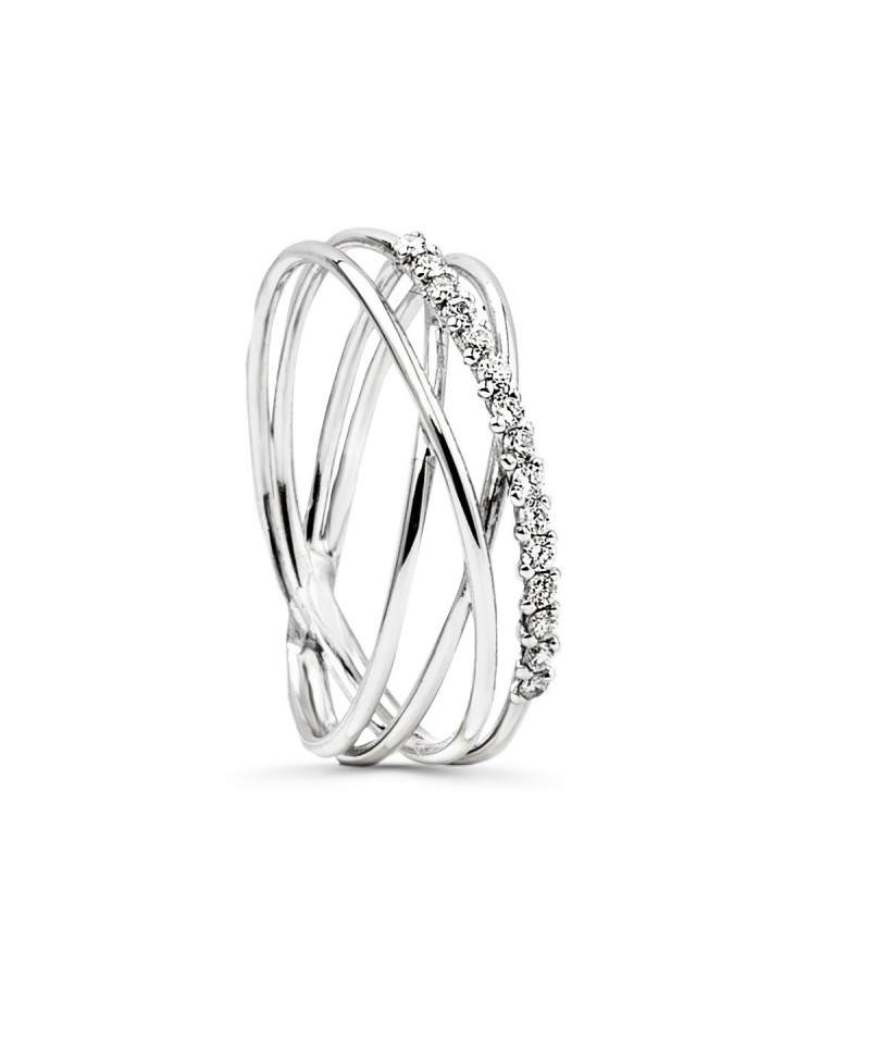 Anillo de diamantes con varios hilos | Joyería Gimeno | Tu joyería de confianza en Valencia