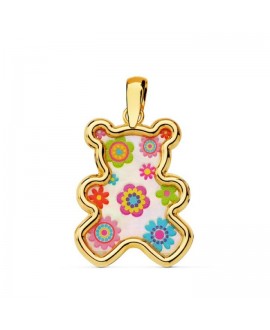 Colgante oso de oro esmalte...