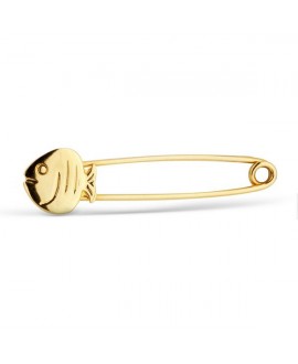 Imperdible con pez de oro