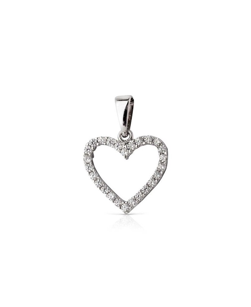 Colgante corazón dos caras, blanco y negro | Joyería Gimeno | Tu joyería de confianza en Valencia