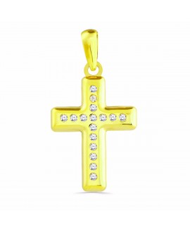 Cruz de oro con circonitas...