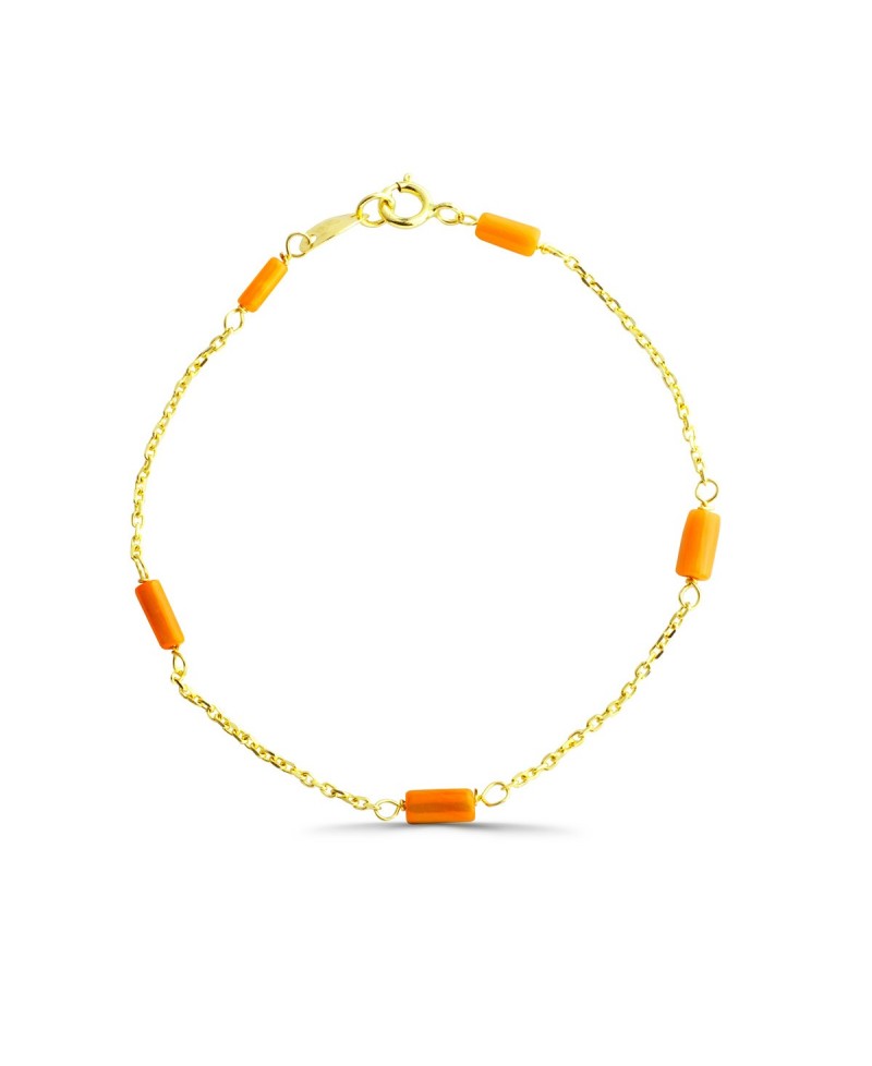 Pulsera de bebé, tronquitos coral | Joyería Gimeno | Tu joyería de confianza en Valencia