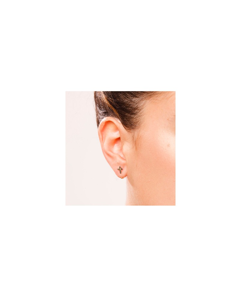 Pendiente ear cuff cruz en oro | Joyería Gimeno | Tu joyería de confianza en Valencia