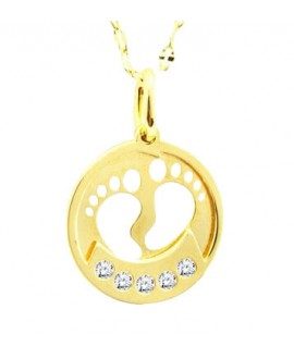 Colgante con cadena, pies...