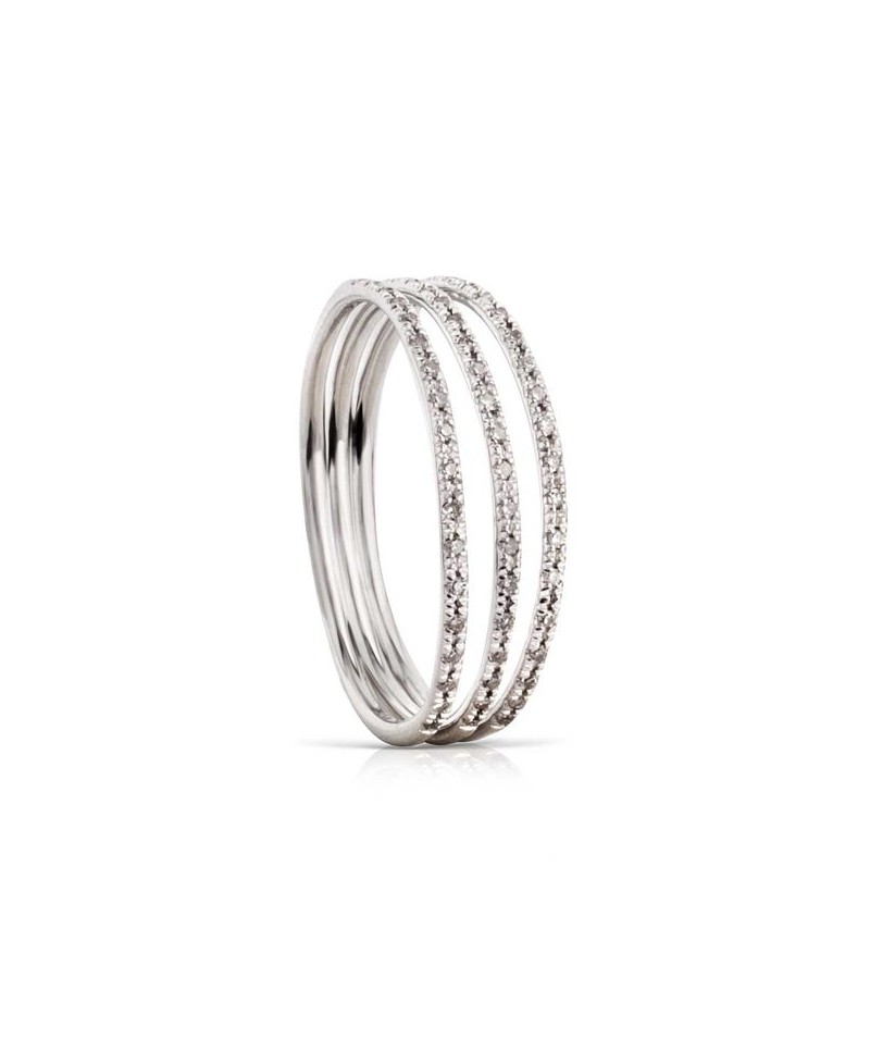 Anillo triple con brillantes | Joyería Gimeno | Tu joyería de confianza en Valencia