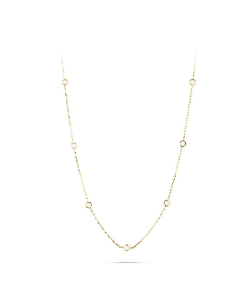 Collar de oro con intercalado circonitas en chaton | Joyería Gimeno | Tu joyería de confianza en Valencia