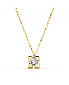 Colgante con cadena piedra...